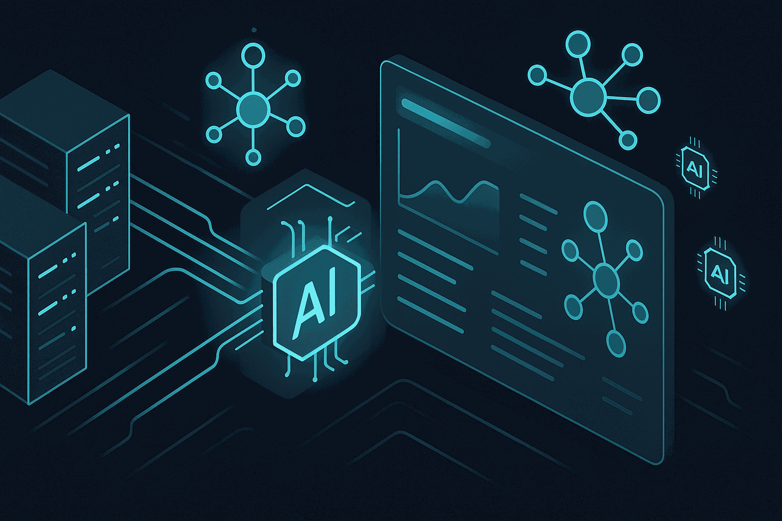 Marketingexpertin optimiert mit KI Content Strategie Blogartikel auf Laptop vor grünen Dschungelpflanzen und SEO Grafiken